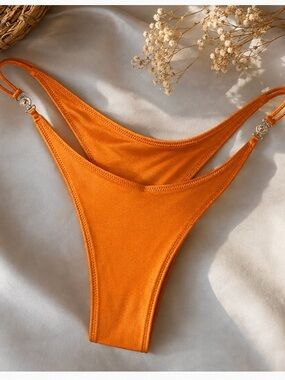 Sommer Swim Bali Orange High Cut Bikini Bottom L